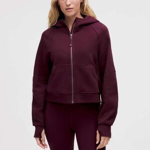 Lululemon Scuba Oversized Full-Zip Hoodie In Garnet